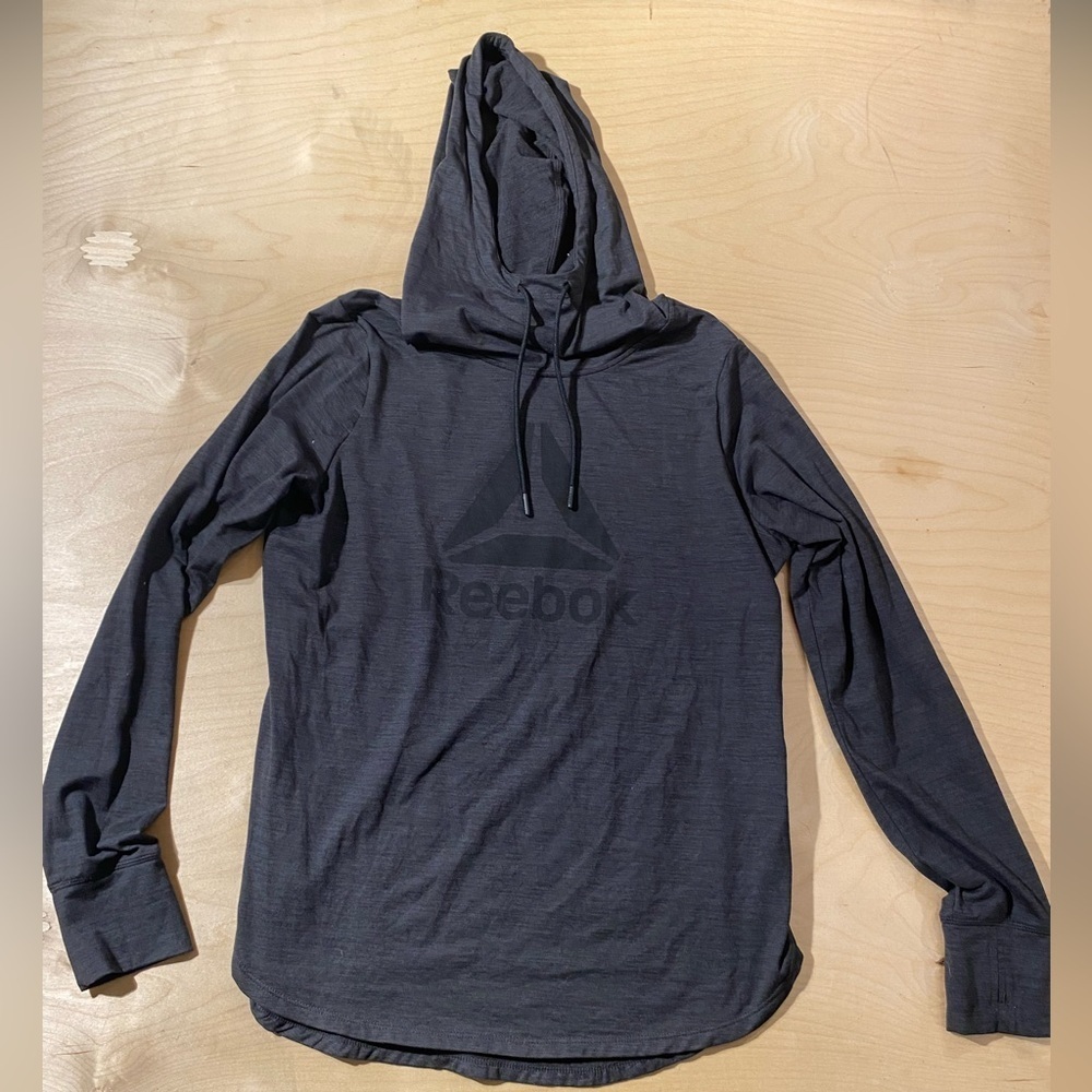Reebok Charcoal Long Sleeve Hoodie Large (DZ)